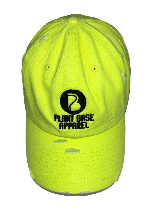 PLANT BASE APPAREL HIGHLIGHTER LIME DAD HAT