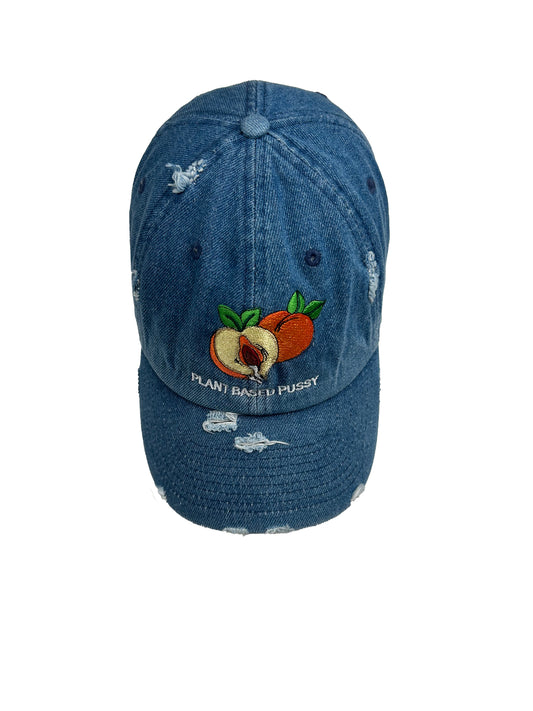 PLANT BASE PUSSY LIGHT BLUE DENIM HAT